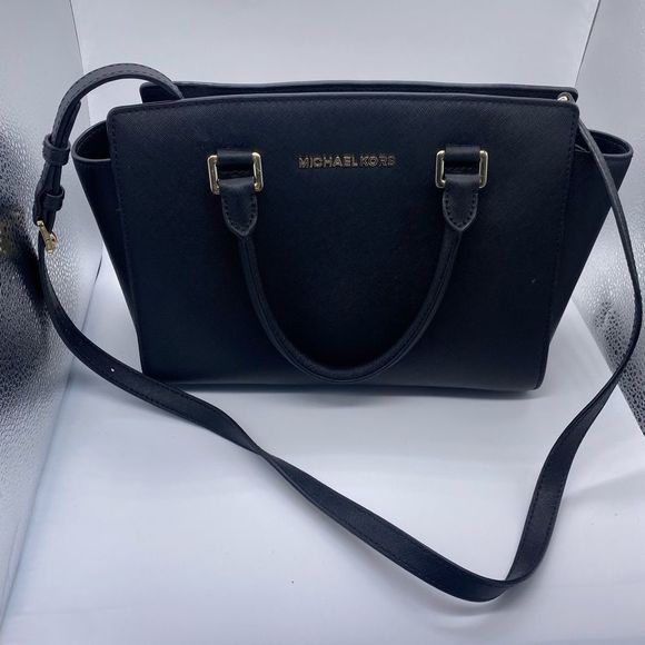 MICHAEL Michael Kors Handbags - Sale! Michael Kors Black Leather Selma Saffiano Leather Medium Satchel 
Medium